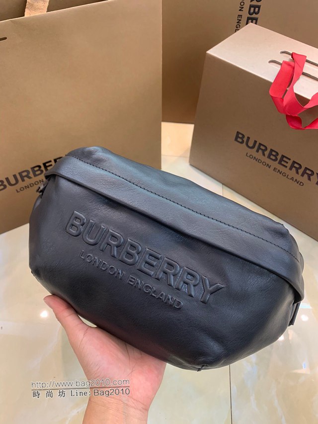 Burberry專櫃新款腰包 巴寶莉男士全皮腰包挎包胸包  db1216
